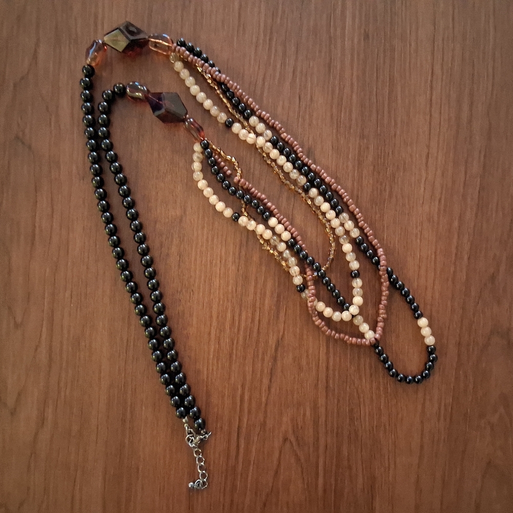 Elegant Multi-Strand Beaded Necklace